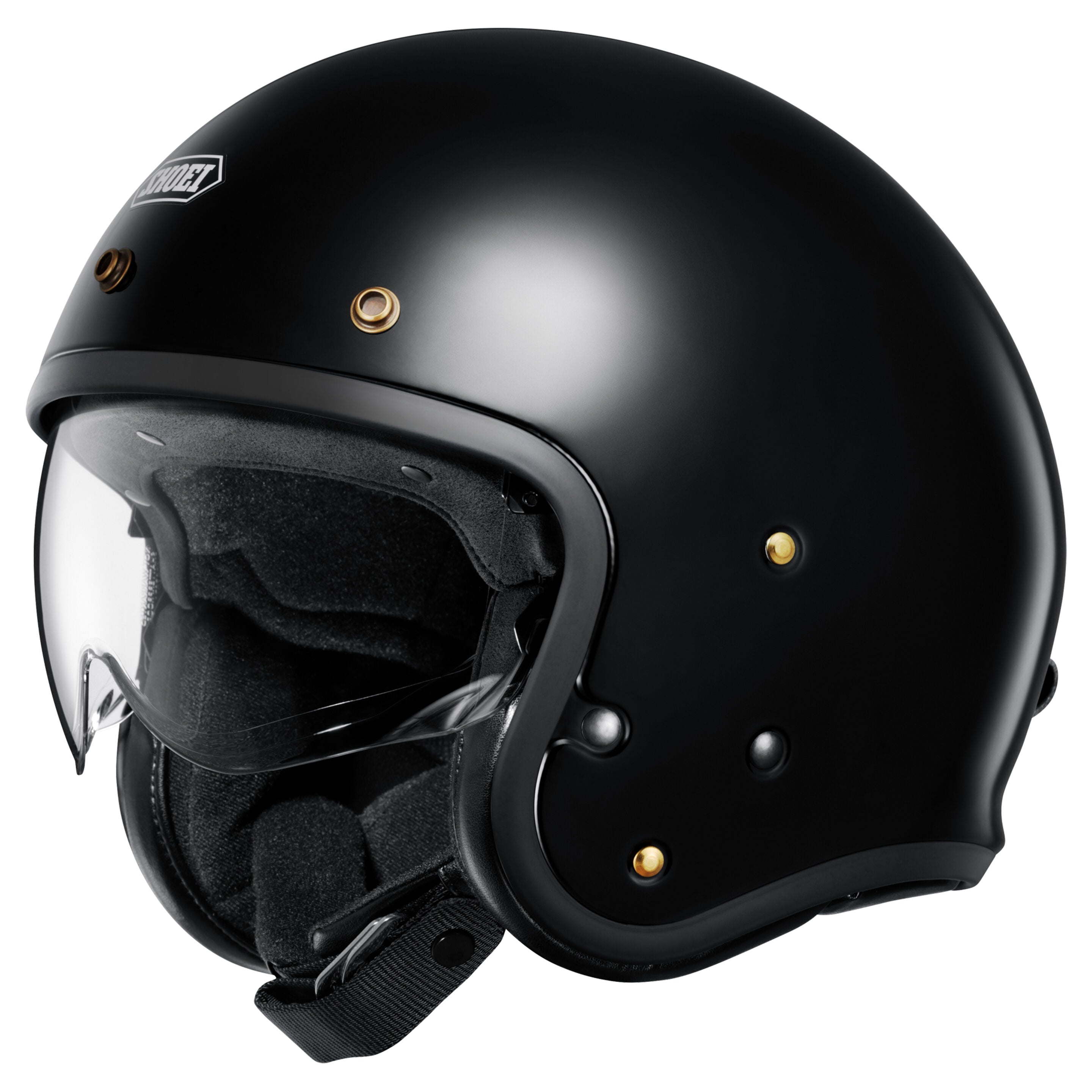 Shoei J.O2 Helmet Open Face Motorcycle Helmet - Black - M #1129873