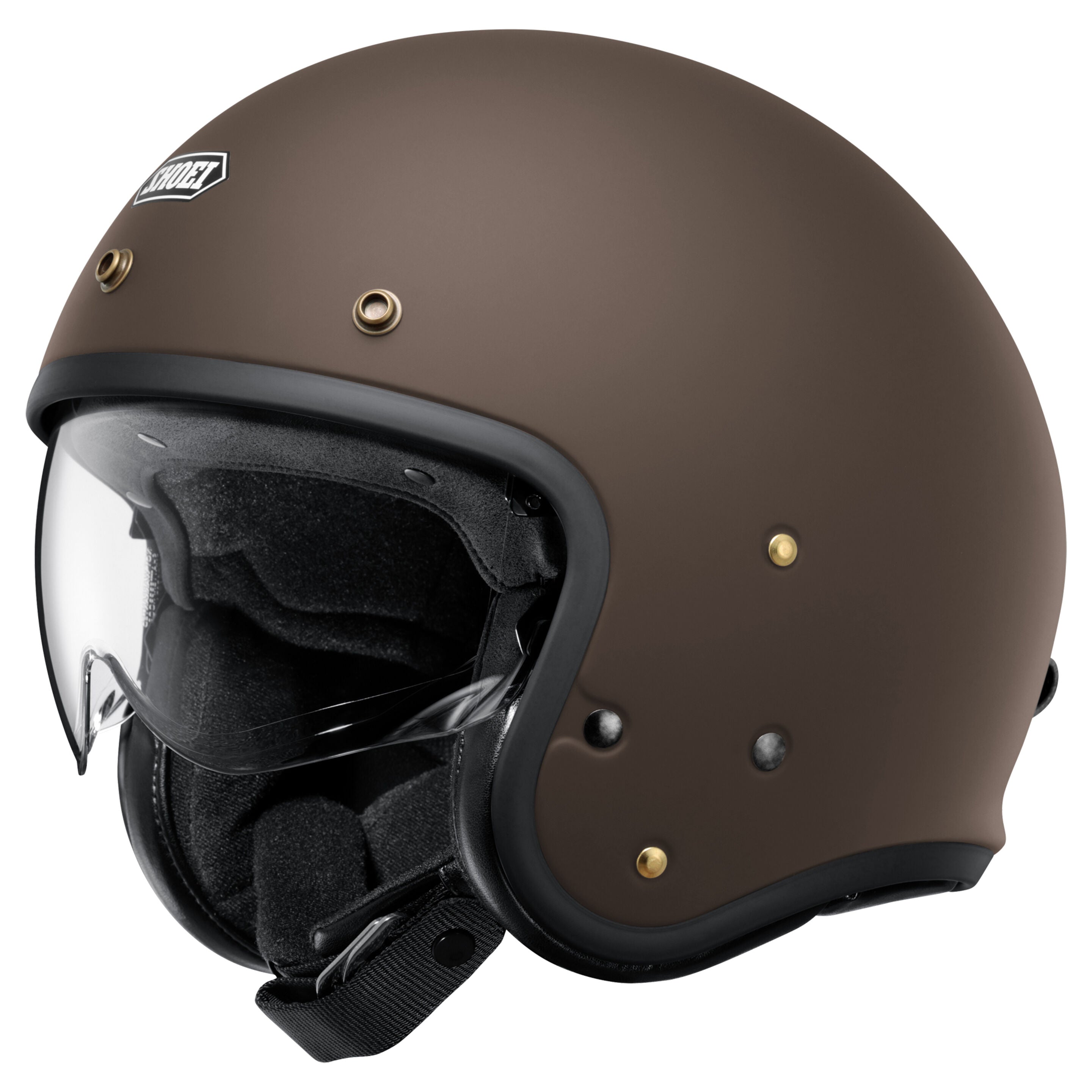 Shoei J.O2 Helmet Open Face Motorcycle Helmet - Matt Brown - M #1129909