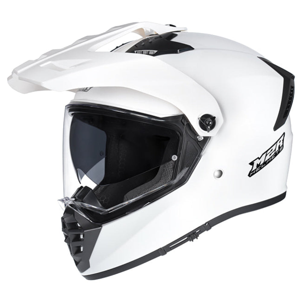 M2R Patrol Adventure Motorcycle Helmet ECE 22.06 -  White - M #1130710