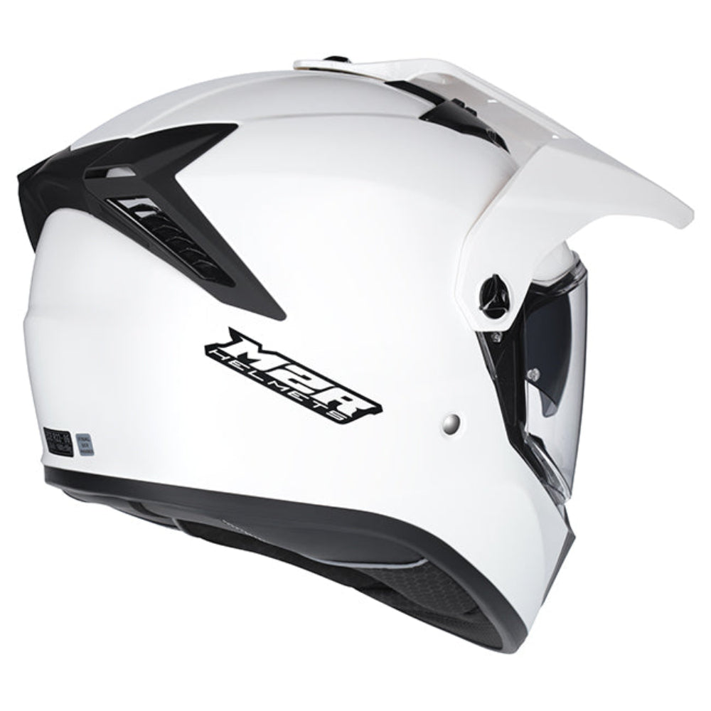 M2R Patrol Adventure Motorcycle Helmet ECE 22.06 -  White - M #1130710