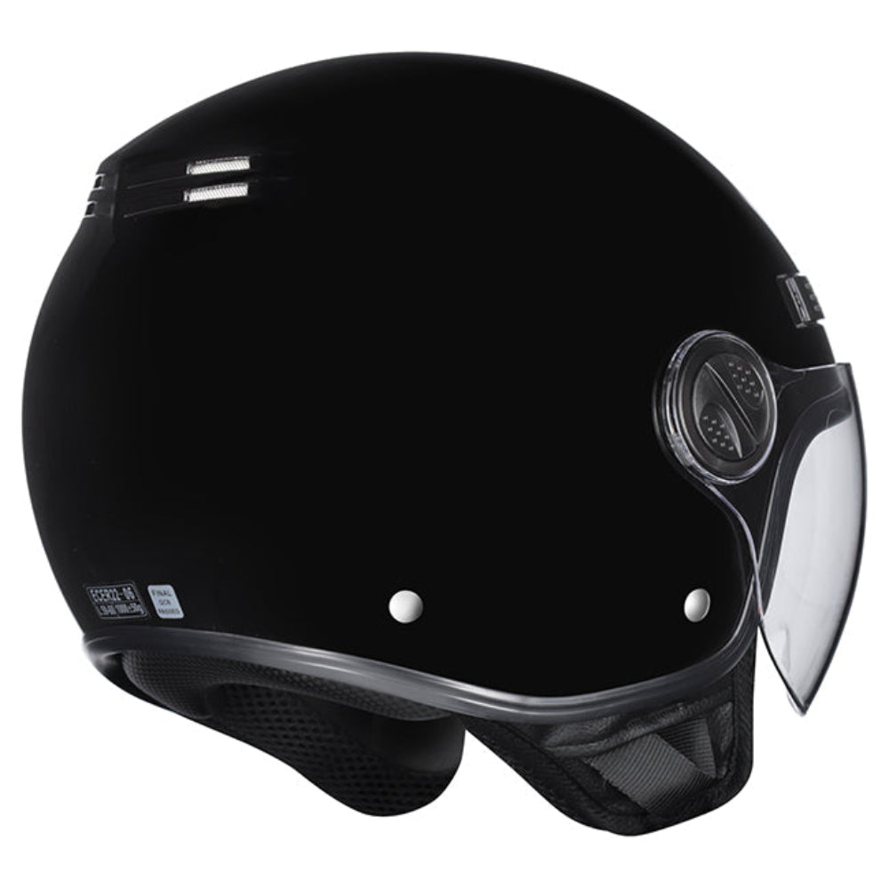 M2R Nimbus ECE22.06 Lightweight ABS Scooter Helmet - Black - M #1131075