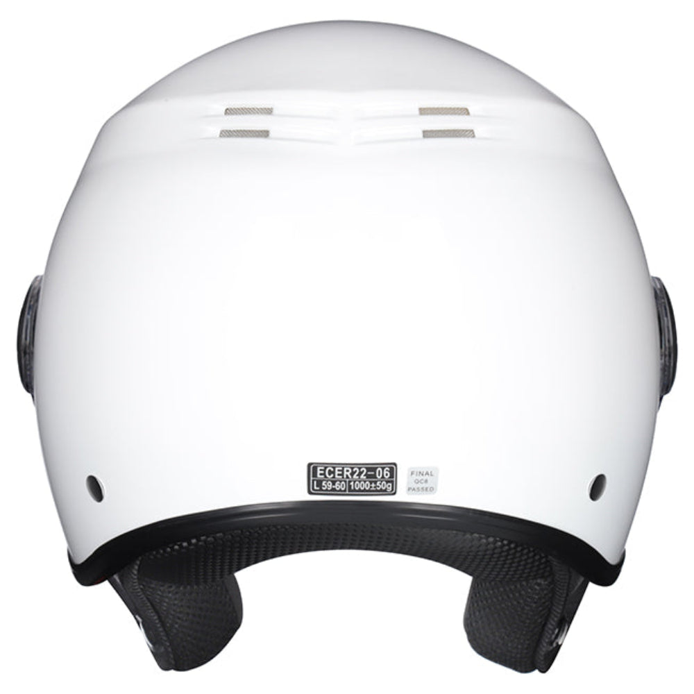 M2R Nimbus ECE22.06 Lightweight ABS Scooter Helmet - White - XS #1131079