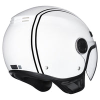M2R Nimbus ECE22.06 ABS Scooter Helmet - Stripe White Black PC-6 - XL #1131095