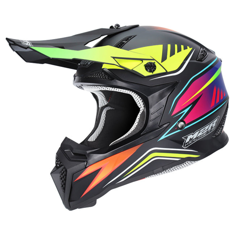 M2R X2.1 Youth ECE 22.06 Lightweight MX Helmet - HYPE PC-7F - YS #1131120