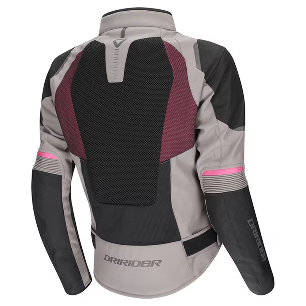 Dririder Air-Ride Pro AA certified Summer Jacket-Dark Grey/Pink-LDS 14 #2128642
