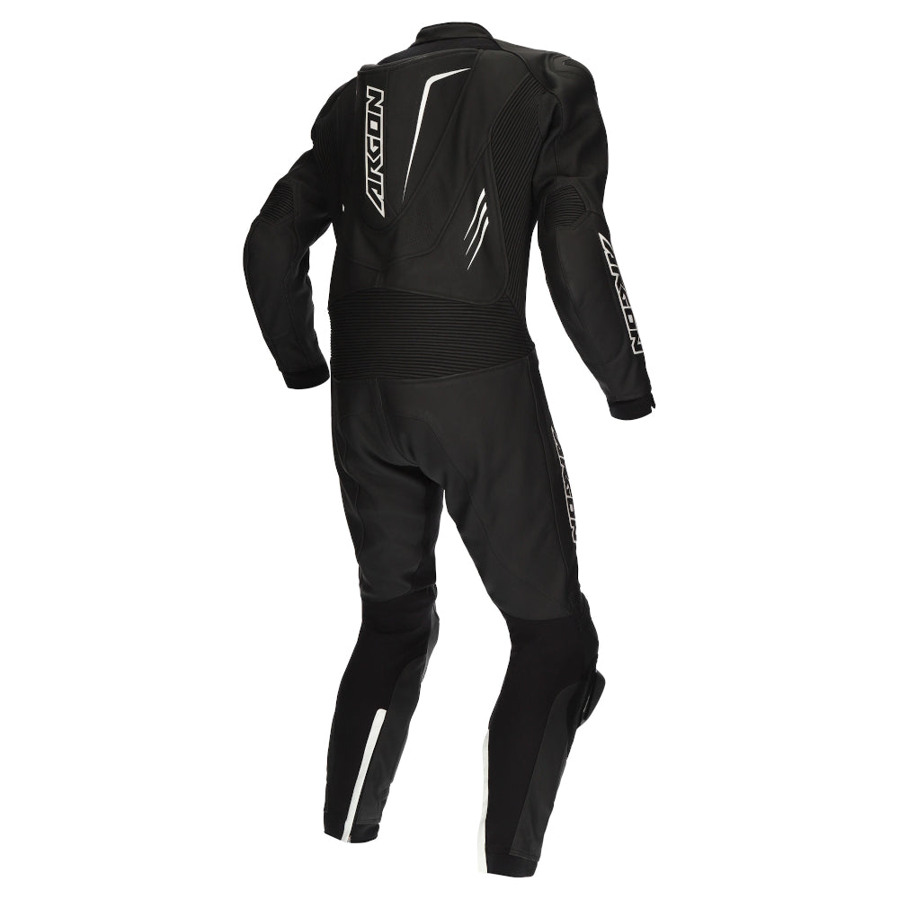 Argon Evade 1-Piece Perforated Leather Race Suit-Black/White-54 (XL) #2118367