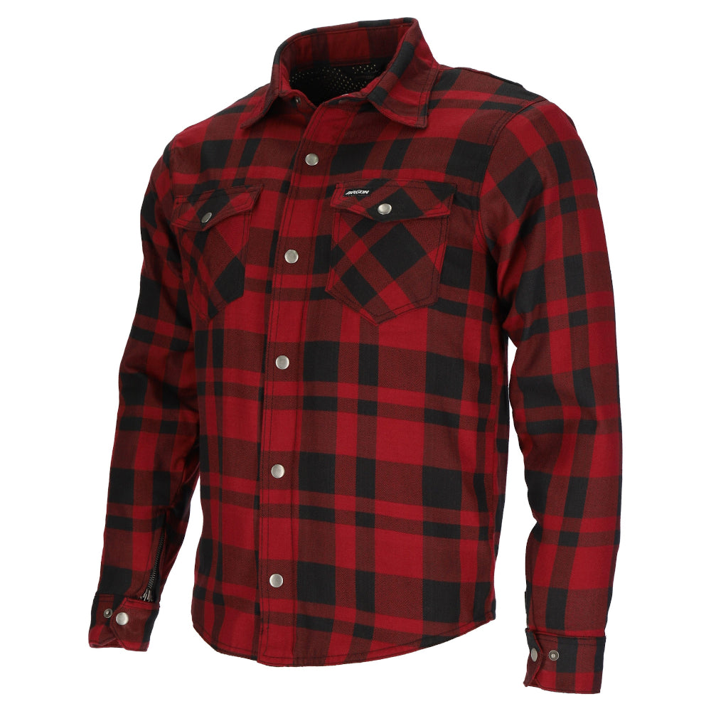 Argon Savage Protective Motorcycle Flanno-Black/Red-48 (S-M) #2118775