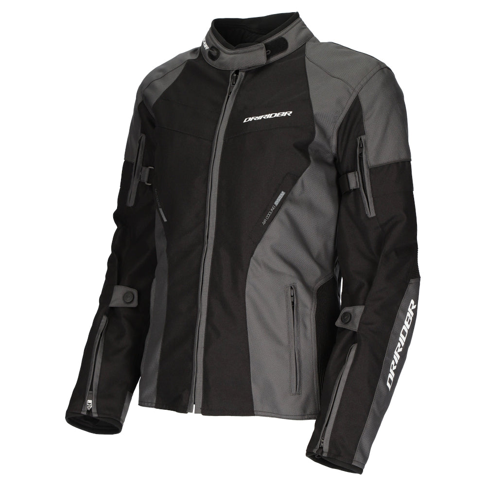 Dririder Vivid 3 Waterproof Touring Ladies Jacket-Grey/Black-12 #2123032
