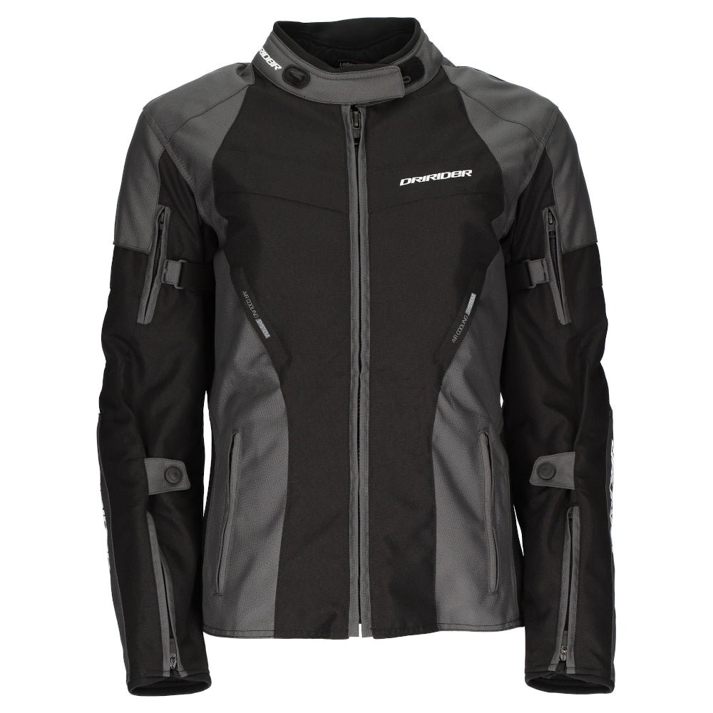 Dririder Vivid 3 Waterproof Touring Ladies Jacket-Grey/Black-12 #2123032