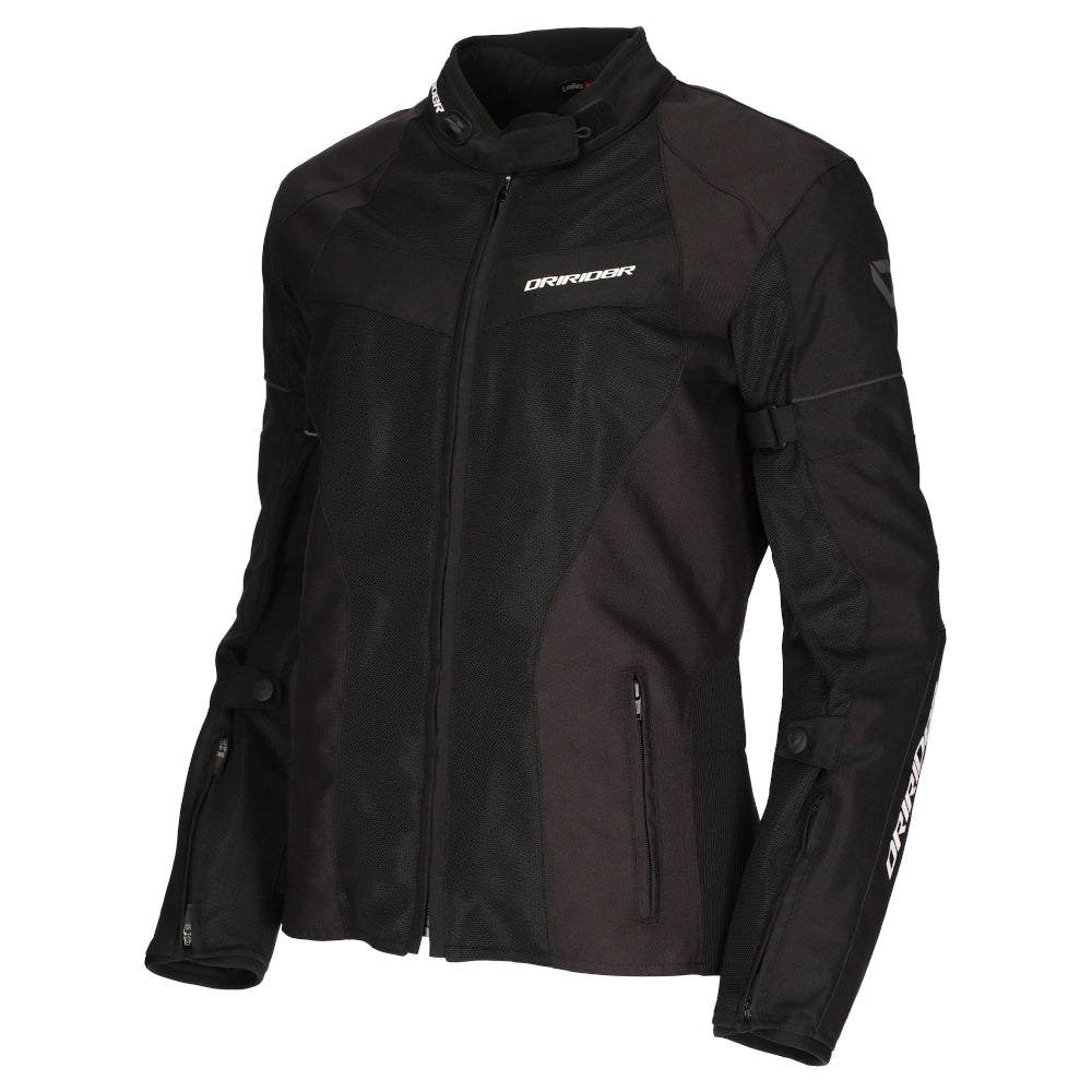 Dririder Vivid 3 Air Vented Touring Ladies Jacket-Black/Black-6 #2123060