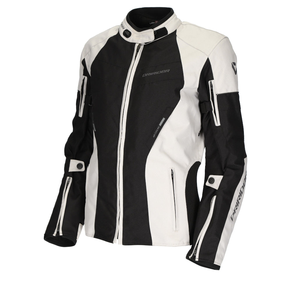Dririder Vivid 3 Waterproof Touring Ladies Jacket-Pearl/Black-6 #2124759
