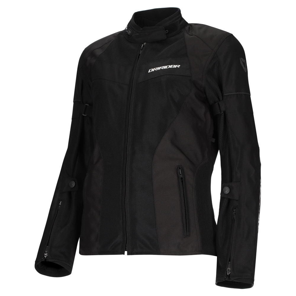 Dririder Vivid 3 Air Vented Touring Ladies Jacket-Black/White-16 #2124774