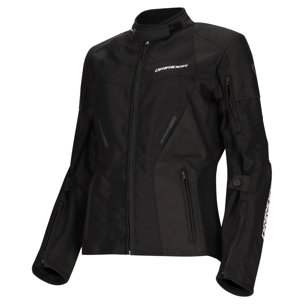 Dririder Vivid 3 Waterproof Touring Ladies Jacket-Black/White-8 #2124792