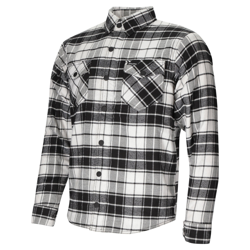 Argon Savage Protective Motorcycle Flanno-Black/White-52 (L) #2125894