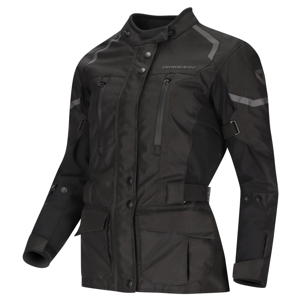 Dririder Compass V Sports Touring Jacket-Black/Black-LDS 18 #2127271