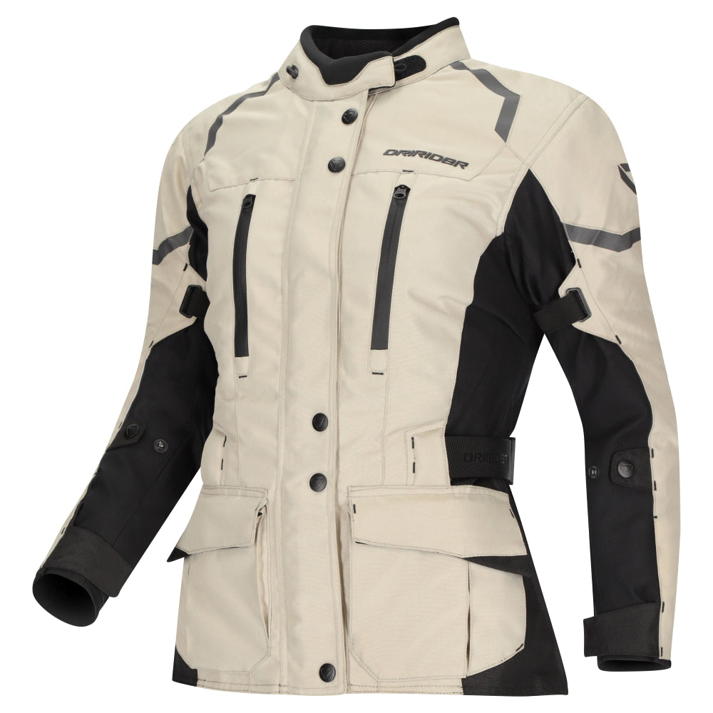 Dririder Compass V Sports Touring Jacket-Sand/Black-LDS 12 #2127308