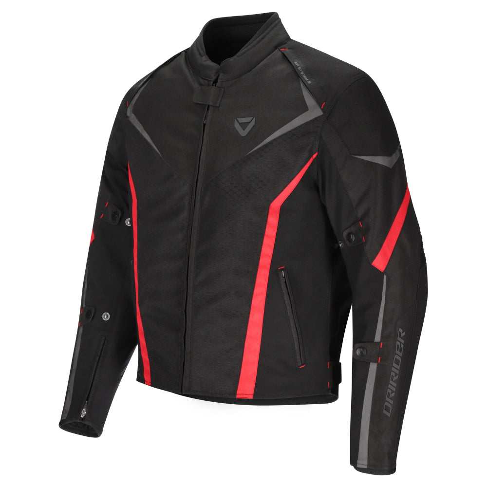 Dririder Origin 2 All Season Sports Touring Jacket-Black/Red-M #2127377