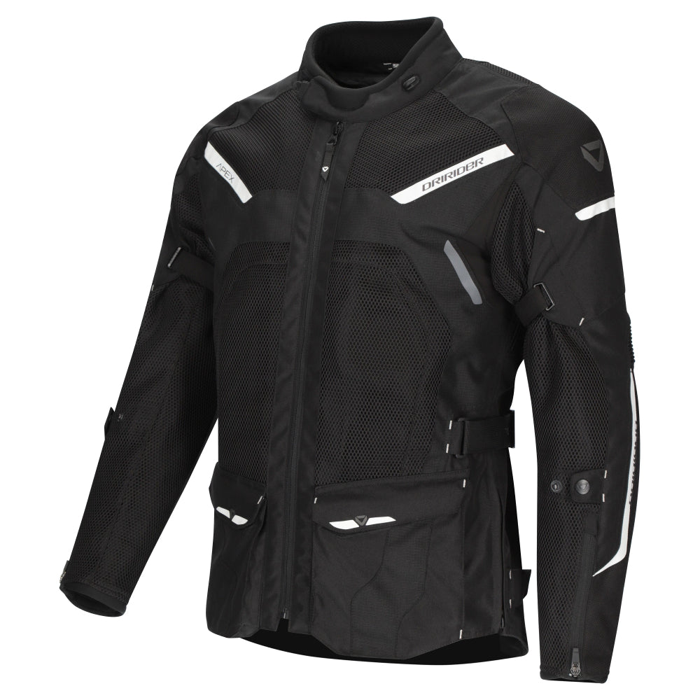 Dririder Apex 6 Airflow Ventilated Touring Jacket-Black/Black-XS #2127385