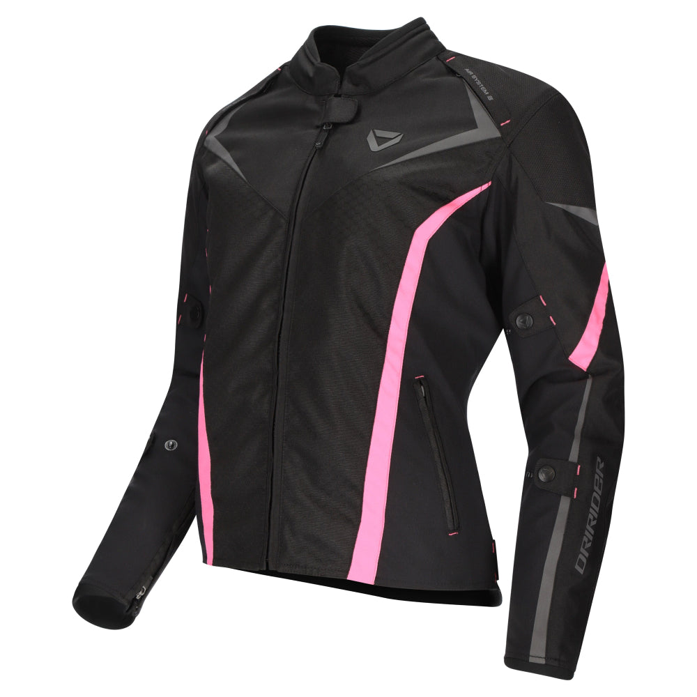 Dririder Origin 2 All Season Ladies Touring Jacket-Black/Pink-8 #2127446