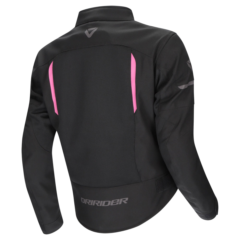Dririder Air-Ride 6 Summer Riding Ladies Jacket-Black Pink-L 22 #2128574