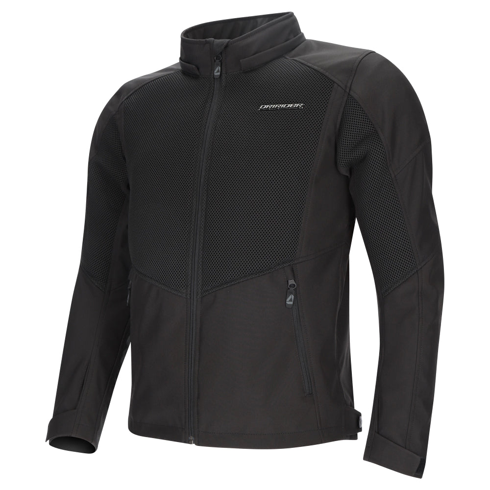 Dririder BLVD II Air Soft Shell Vented Jacket-Black-XS #2129304