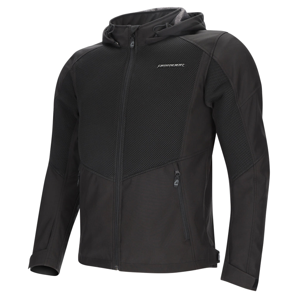 Dririder BLVD II Air Soft Shell Vented Jacket-Black-XS #2129304