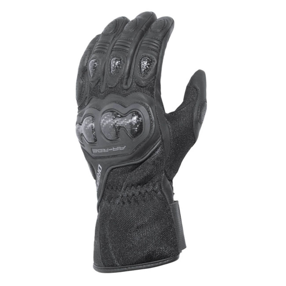 Dririder Air-Ride 2 Leather Long Cuff Ladies Gloves-Black/Black-LDS XS #4005744