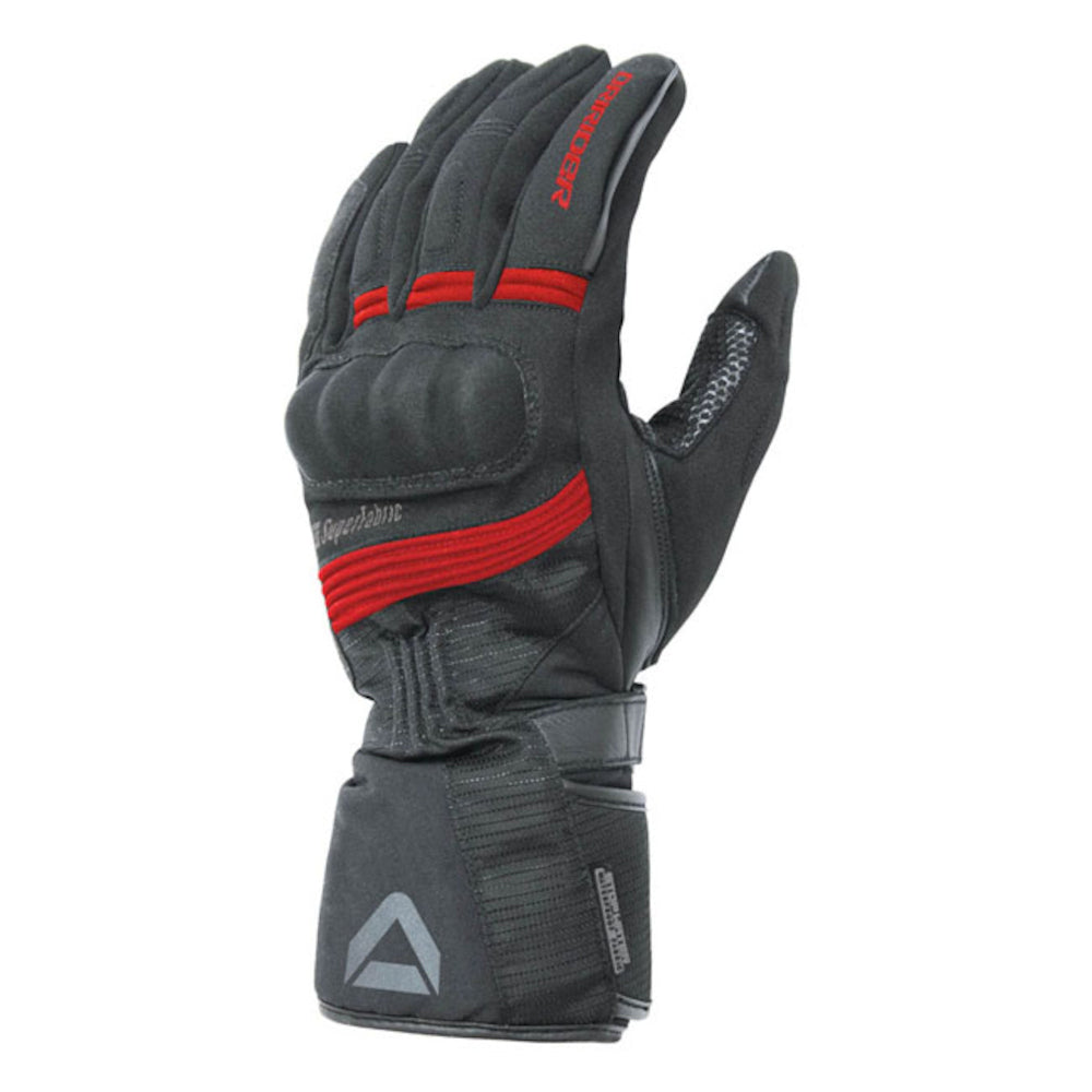 Dririder Adventure 2 Full Finger Textile Gloves-Black Red-S #4005770