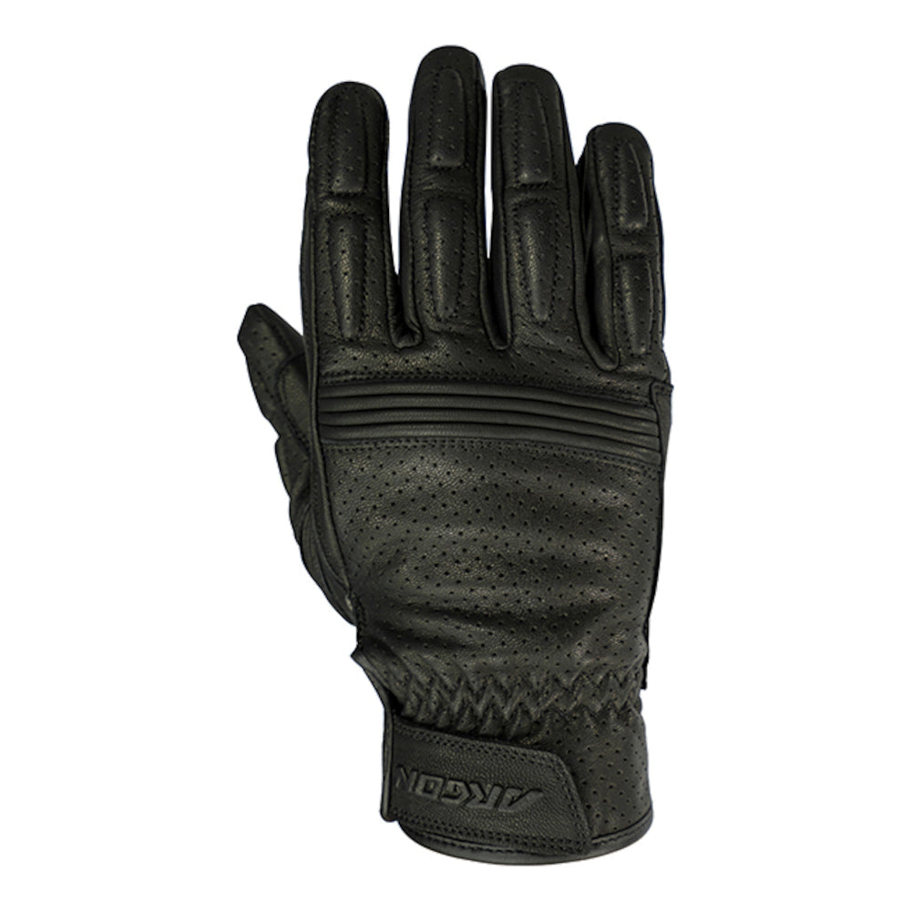 Argon Clash Classic Rigger Style Leather Motorcycle Gloves-Black-2XL #4006395