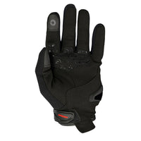 Argon Swift Short Cuff Textile Motorcycle Gloves-Black/Red-3XL #4006486