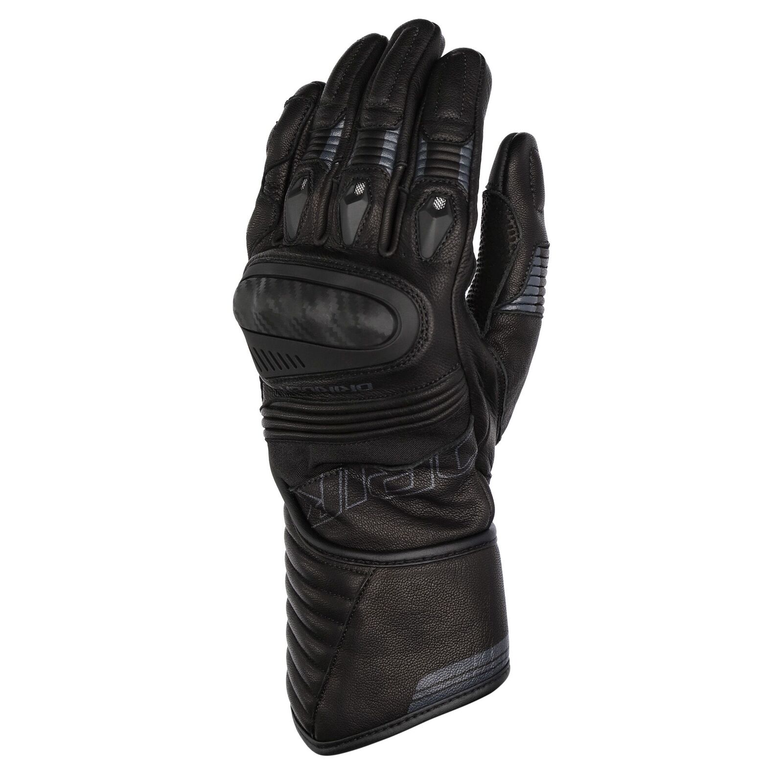 Dririder Torque Summer Leather Gloves – Long Cuff-Black-XS #4007739