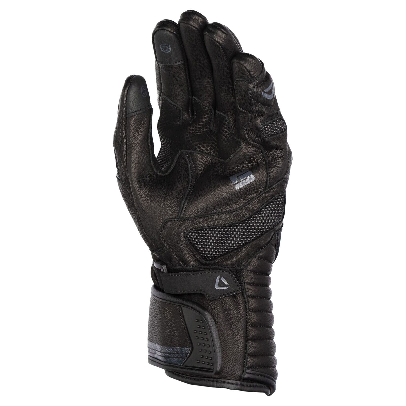 Dririder Torque Summer Leather Gloves – Long Cuff-Black-XS #4007739