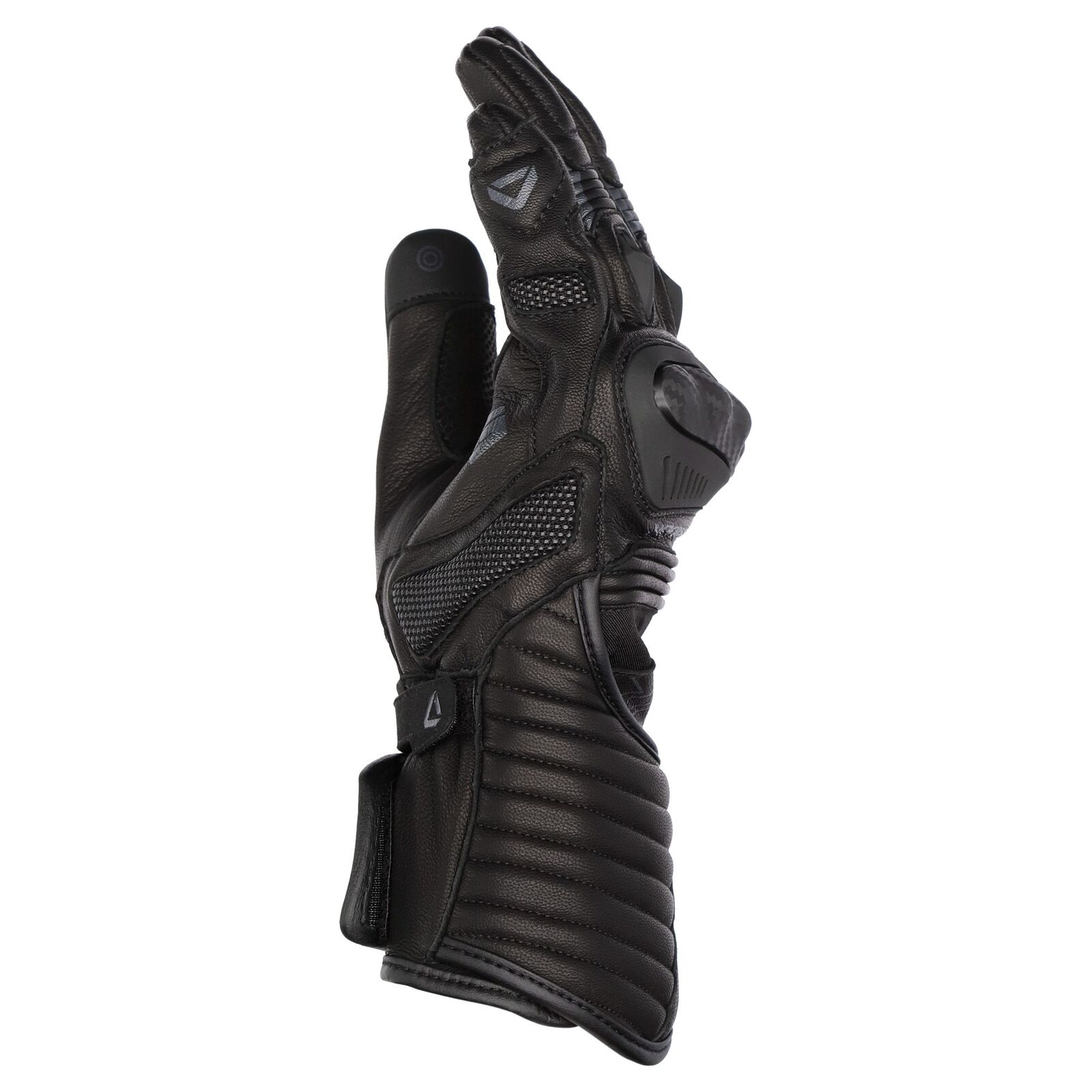 Dririder Torque Summer Leather Gloves – Long Cuff-Black-XS #4007739