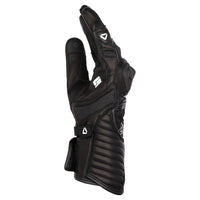 Dririder Torque Summer Leather Ladies Gloves – Long Cuff-Black/White-L #4007761