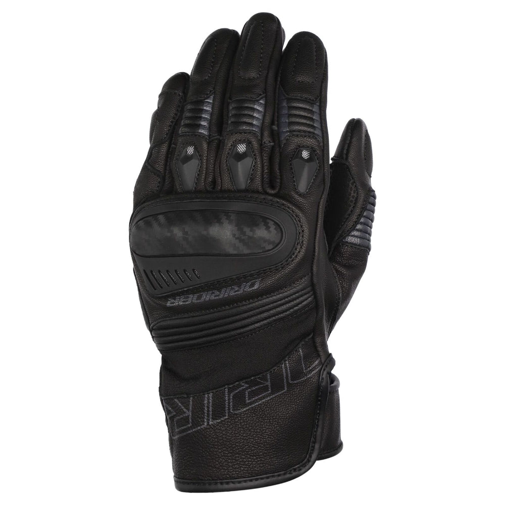 Dririder Torque Summer Leather Gloves – Short Cuff-Black-XL #4007786