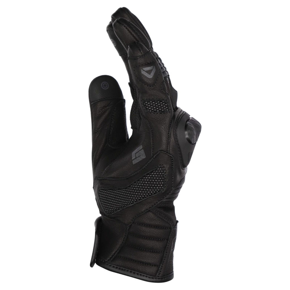 Dririder Torque Summer Leather Gloves – Short Cuff-Black-XL #4007786