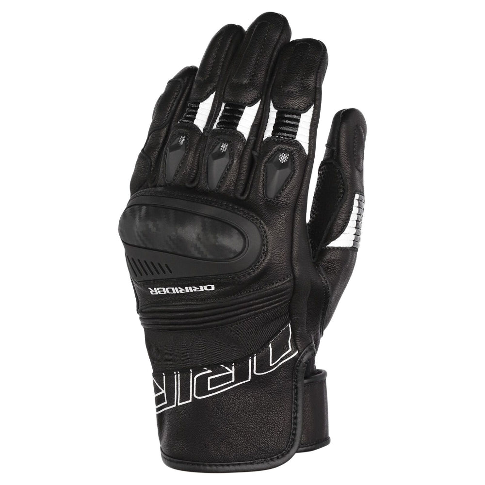 Dririder Torque Summer Ladies Gloves – Short Cuff-Black/White-S #4007795