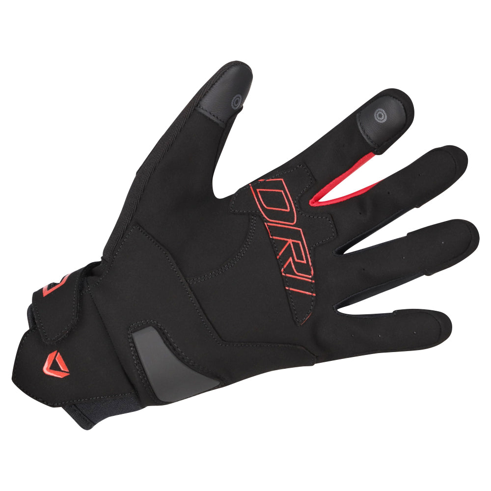 Dririder Flex Urban Textile Full Finger Gloves-Black/Red-XL #4008780