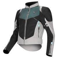 Dririder Air-Ride Pro Summer Jacket-Lt Grey/Black/Teal-LDS 8 #2128646