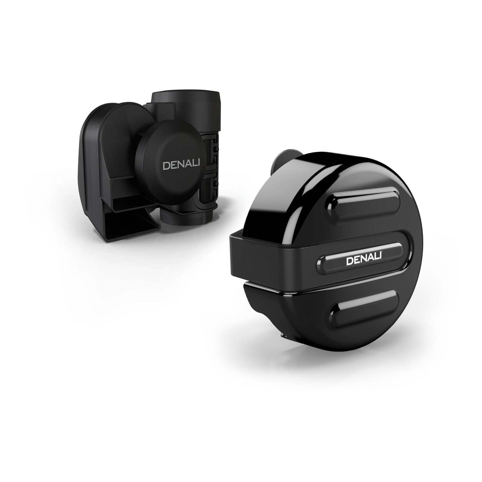 Denali SoundBomb V-Twin Dual-Tone Air Horn Black For Harley DEDNLSBVT100#