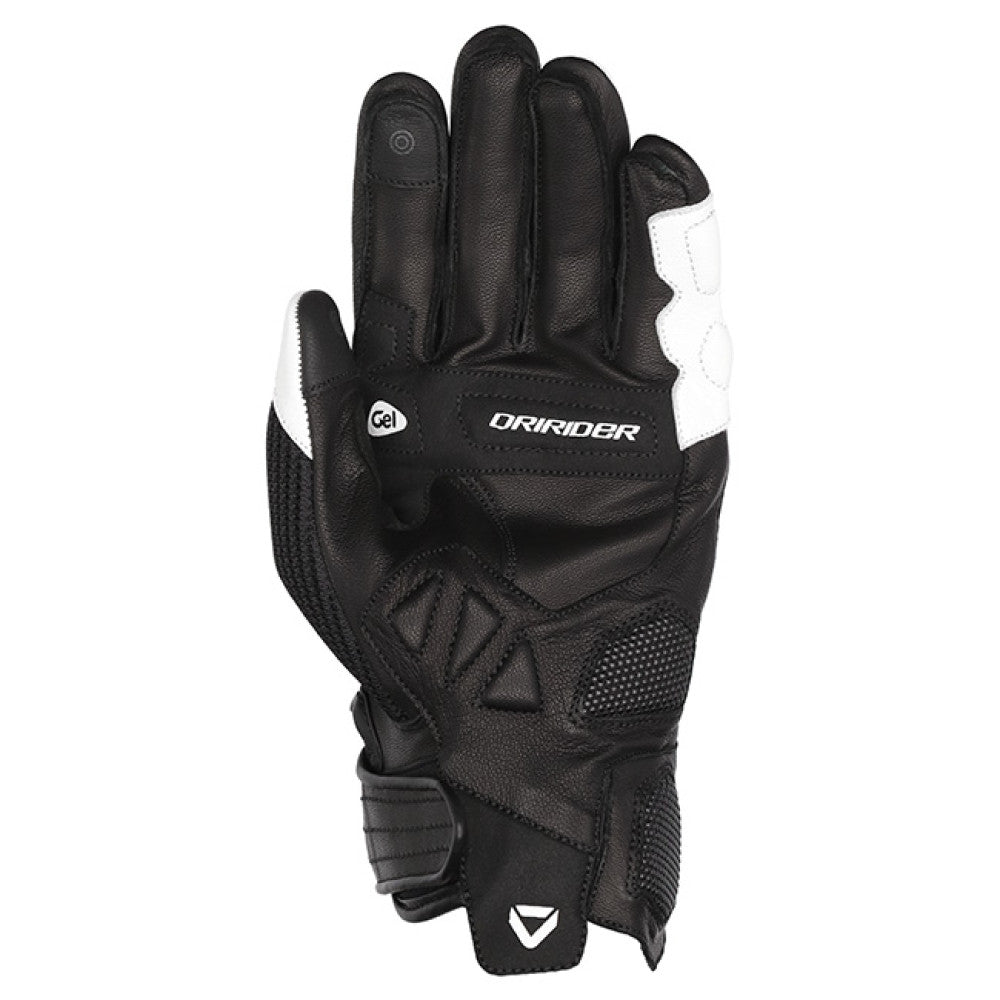 Dririder Sprint 2 Summer Touring Gloves-Black/White-S #4007908