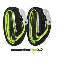 Gorillas Grip Tie Down 38mm S-Hook - Black / Green Loop GGTD4BG#