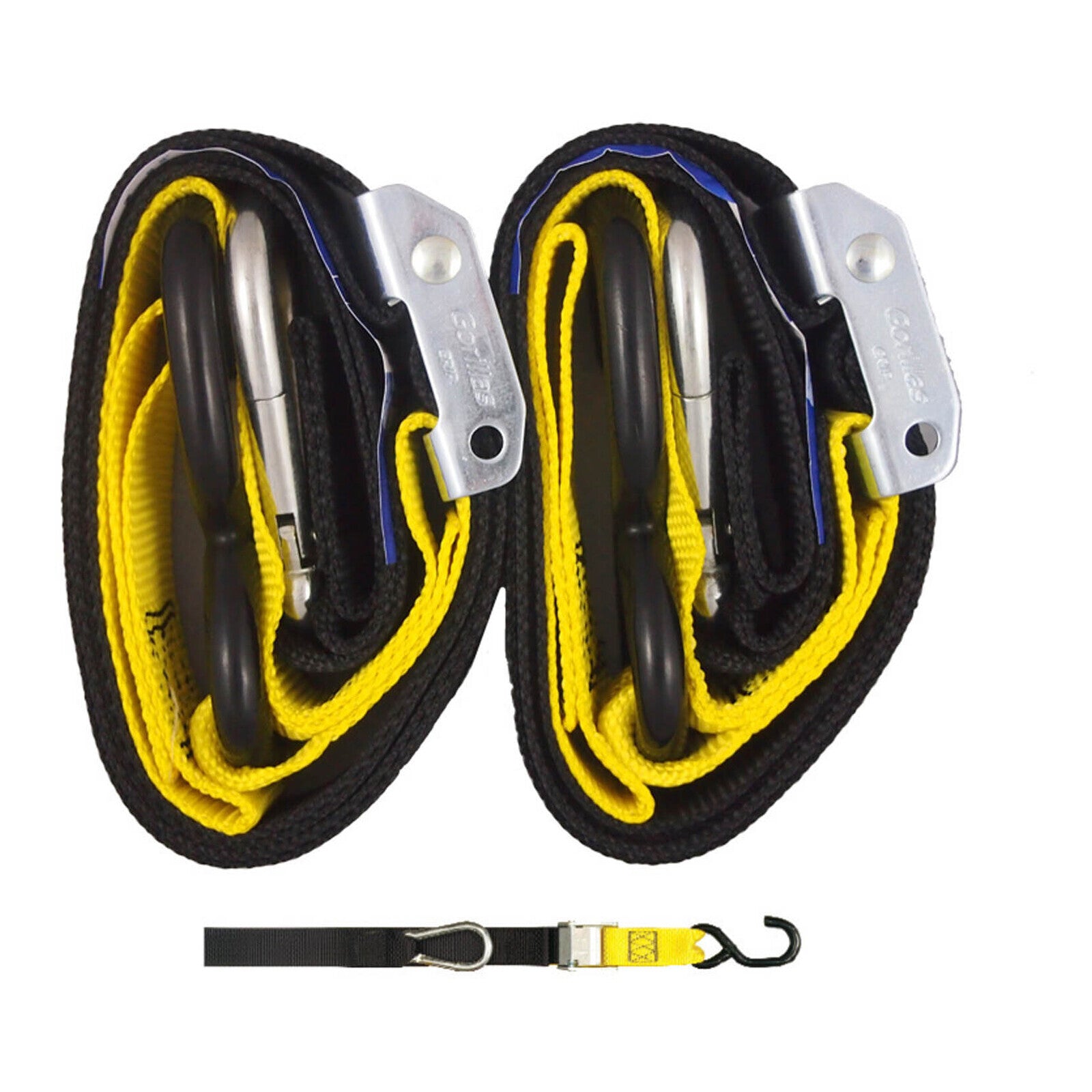 Gorillas Grip Tie Down 38mm S-Hook - Black / Yellow Loop GGTD4BY#