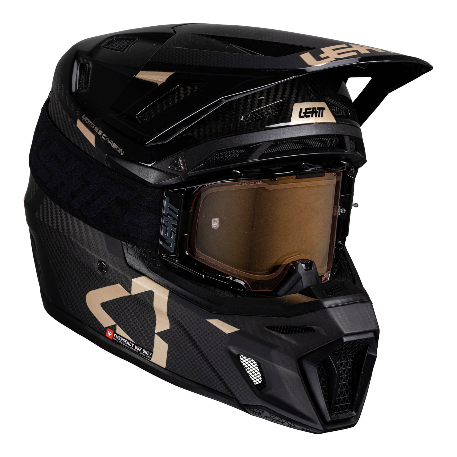 Leatt 2025 9.5 Helmet Kit Carbon (XS/53-54cm) LE1025100100#