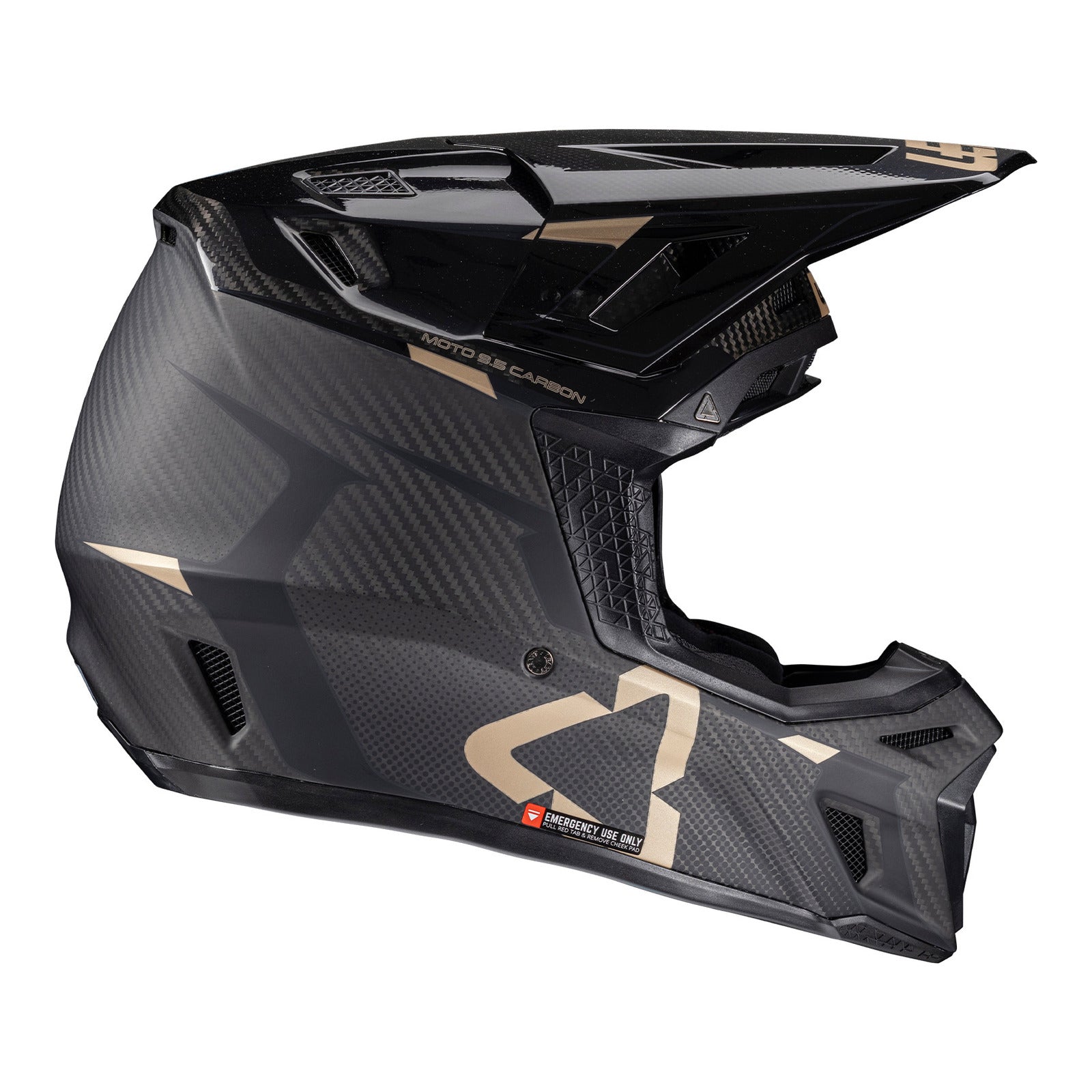 Leatt 2025 9.5 Helmet Kit Carbon (XS/53-54cm) LE1025100100#