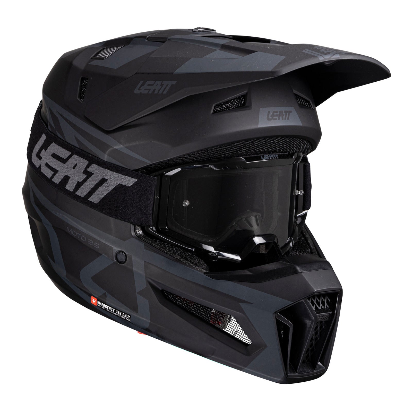 Leatt 2025 3.5 Helmet Kit - Stealth (XS/53-54cm) LE1025100500#