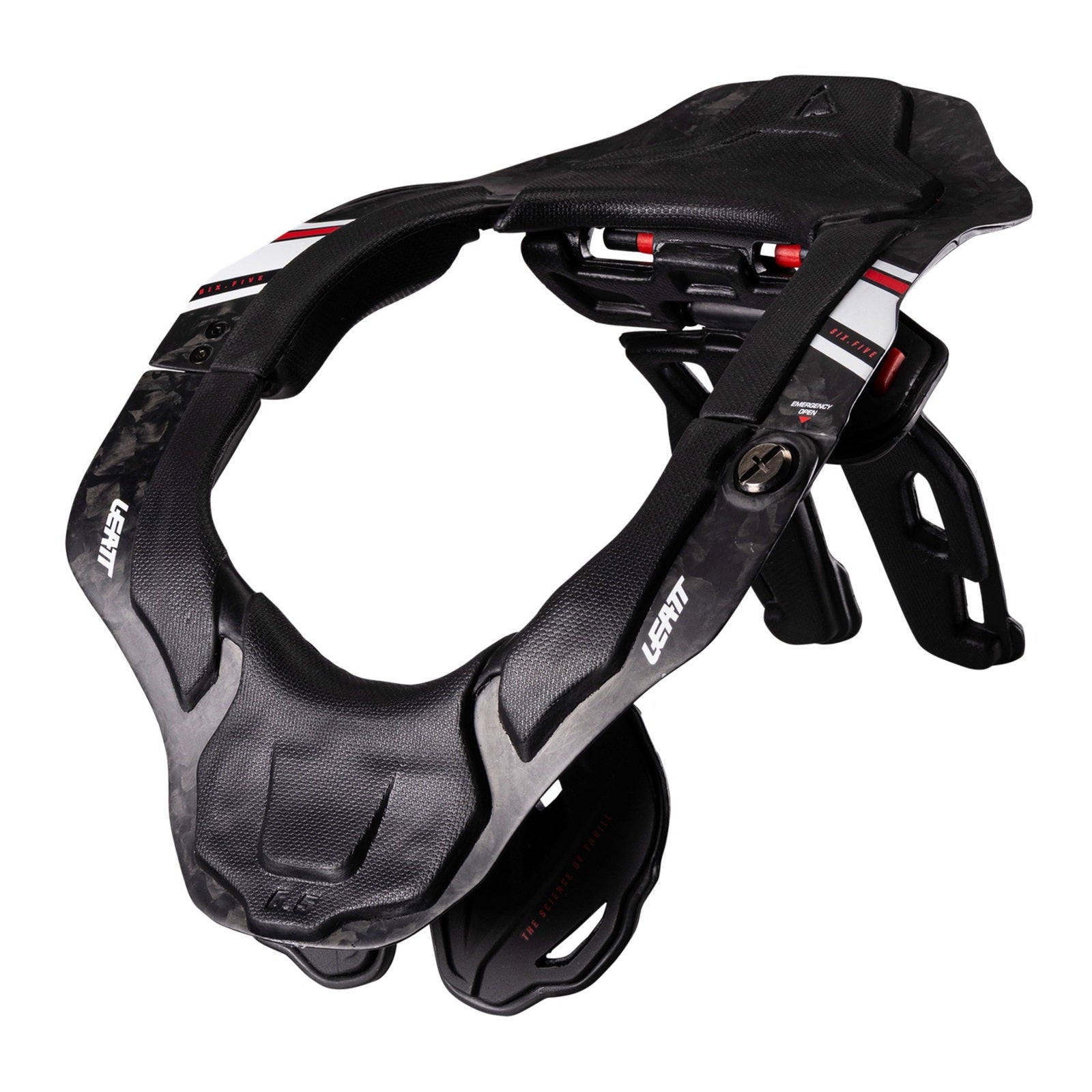 Leatt 6.5 Neck Brace Carbon - Black / White (S/M) LE1026010010#
