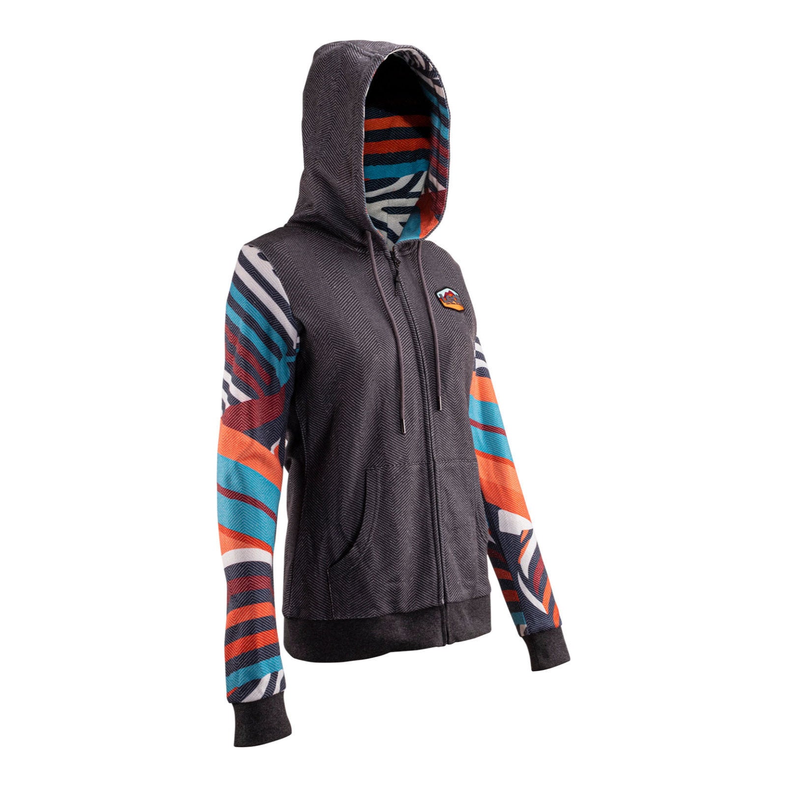 Leatt Premium Women's Zip Hoodie - Stripes (L) LE5024400503#