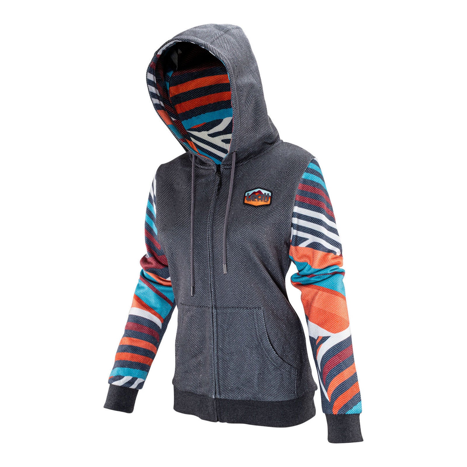 Leatt Premium Women's Zip Hoodie - Stripes (XL) LE5024400504#