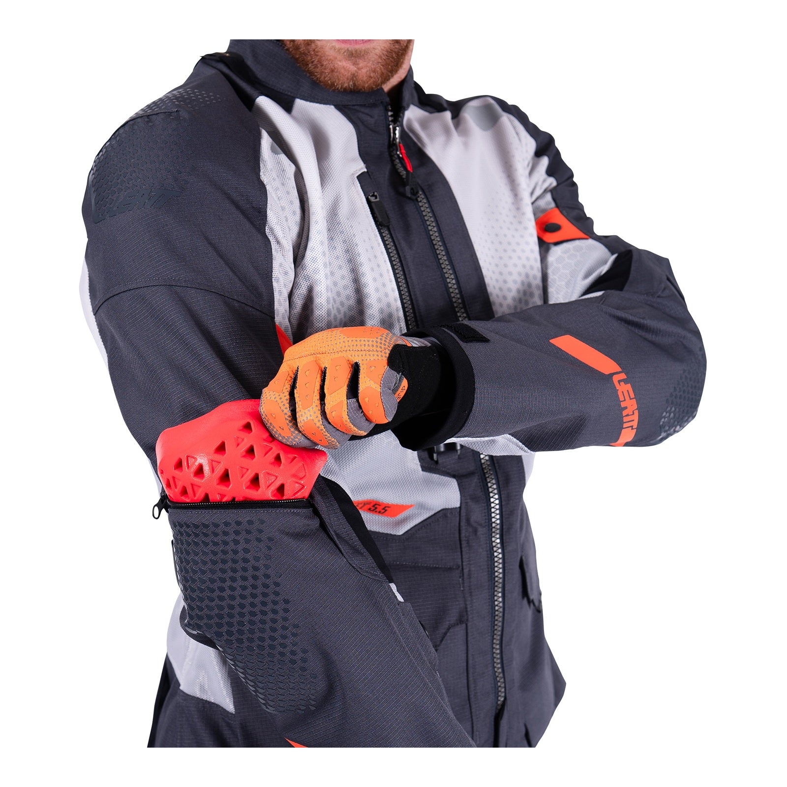 Leatt 5.5 ADV FlowTour Jacket - Iron (3XL/US48/EU58) LE5025101375#